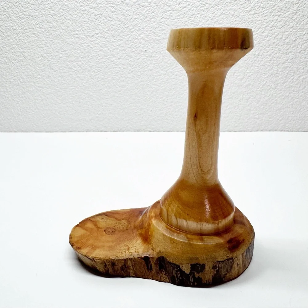 Hand Crafted Wood Spindle Bud Vase S4